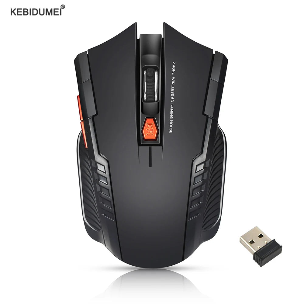 2.4Ghz Wireless Mouse with USB Receiver 2.4G Gaming Mouse 6D Optical Wireless Mouses USB Right Scroll Mice for Laptop PC Gamer