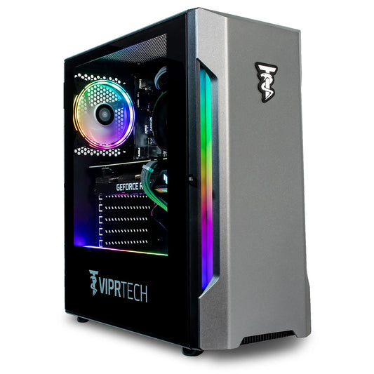 Rebel 3.0 Gaming PC - AMD Ryzen 5 3600 (12-Lcore 4.2Ghz), NVIDIA RTX 3060 12GB, 32GB DDR4 3200, 1TB Nvme SSD, Vr-Ready, Streaming, RGB, Win 11 Pro, Desktop Computer Black