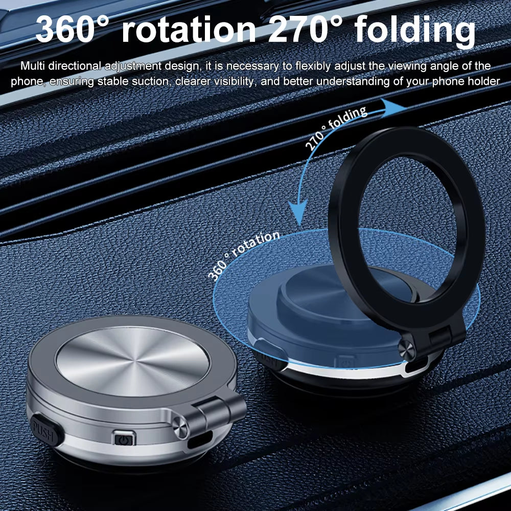 360°Rotatable Car Magnetic Holder Intelligent Vacuum Adsorption Phone Holder Car Mount Windshield Magnetic Car Stable Holder