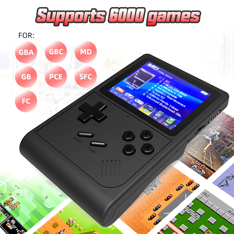 GB300 Portable Handheld Game Console Player 3.0Inch Pocket Video Gaming Console 10000 Games for SFC/GB/GBA Kid Gift